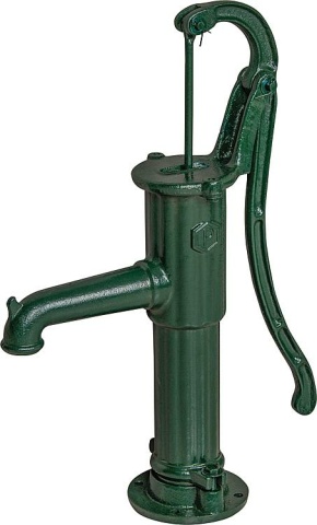 Puteus hand pump with round flange type 75, 1 1/4"", green NEW