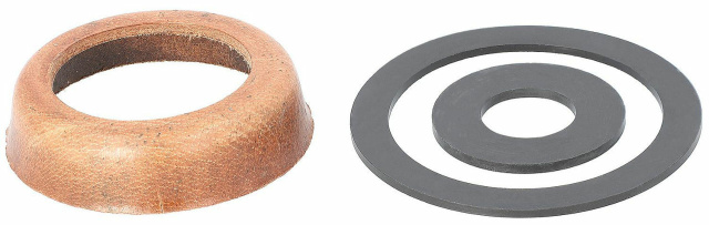 Zuigerhuls lederen flens en neuspakking (silicone) NIEUW