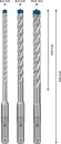 Bosch Hammerbohrer-Set Expert 7X 3-teilig, 4-Schneider Ø6,8,10, Länge 165mm NEU
