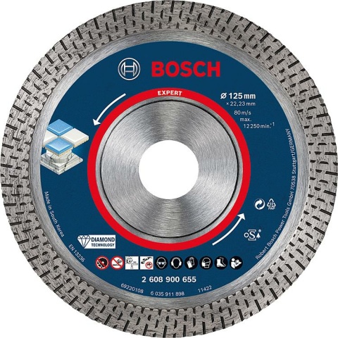 Hoja de sierra de diamante Expert HardCeramic de Bosch Ø 125x22,23x1,4mm NUEVO