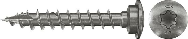 Fischer stiftschroeven 7,0x40 Centreer c. A2 VG TC VPE 50 NIEUW