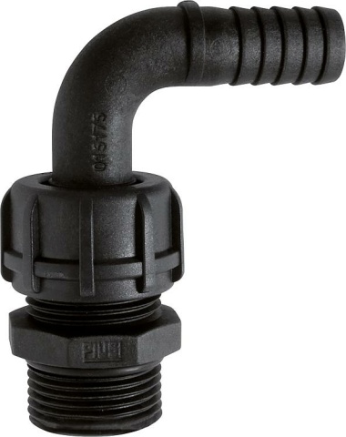 Piusi hose connection bent AG, 1"" Plastic NEW