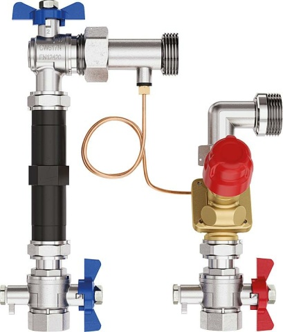 Set di connessione Danfoss AB-PM verticale, DN25 (1"") Collettore di connessione IT DN25 (1"")ET NUOVO