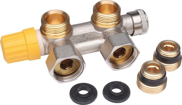 Danfoss valve connection fitting VHS-UN, angle form DN15 (1/2"")xDN20 (3/4"") Eurocone NEW