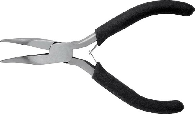 Kiesel Mechaniker-Flachrundzange L: 114mm, Backen gebogen NEU