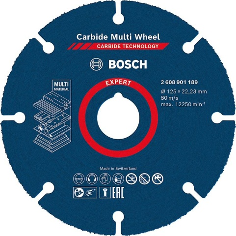 Bosch Cutting Disc Expert Carbide Multiwheel Ø 125x22,23mm NEW