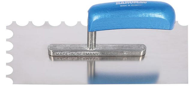 Alisador Haromac semicircular dentado, inoxidable 280x130x0,7mm NUEVO