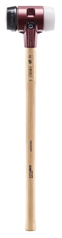 Halder SIMPLEX sledge hammer HALDER® with malleable cast iron housing and hickory handle, superplastic/rubber composition, Ø 100 mm