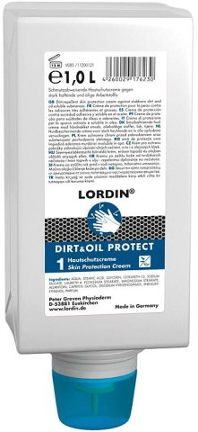 Lordin Handschutzcreme Dirt & Oli Protect 1l Varioflasche NEU