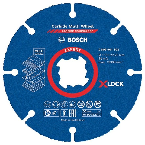 Disco de corte Bosch EXPERTCarbide Multiwheel Ø 115 mm X-LOCK NUEVO