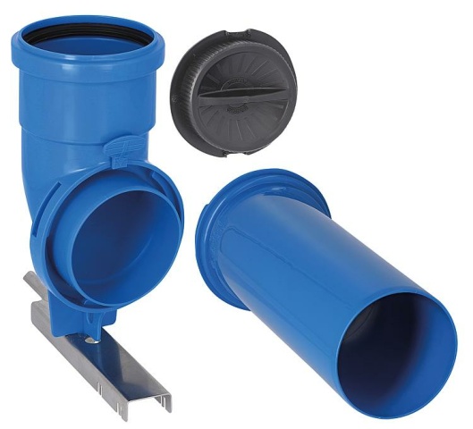Skoberne CondensBlue short elbow set with short support rail DN 80 NEW