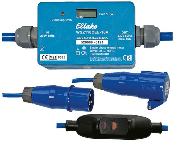 Eltako WSZ110CEE-16A-Camping AC meter met PRCD - MID gekalibreerd NIEUW