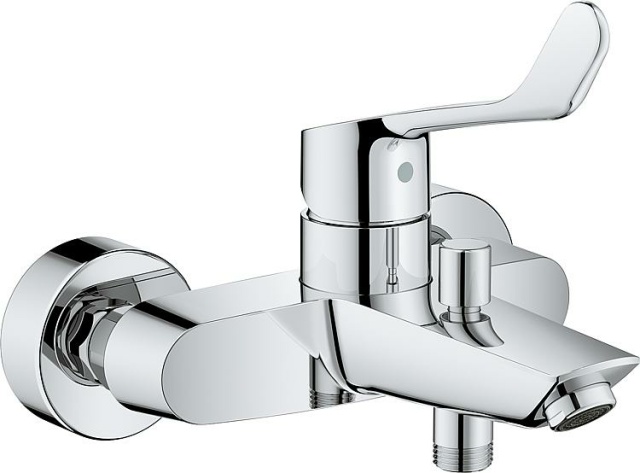 Grohe Eurosmart single lever bath mixer, chrome long lever NEW