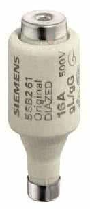 Siemens diazed fuse link gG DII 25A 500V 5SB2811 NEW