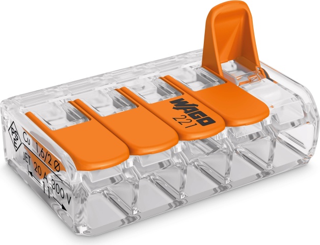 WAGO GmbH & Co. KG Compacte aansluitklem 5-draads tot 4qmm 221-415 NIEUW