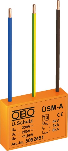 OBO Bettermann Vertr Módulo de protección contra sobretensiones 255V ÜSM-A NUEVO