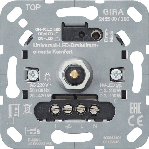 Gira LED universal dimmer insert Komfort 245500 NEW