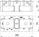 OBO Bettermann Vertr Geräteeinbaudose 3fach 160x76x51mm gr 71GD9-2 NEU