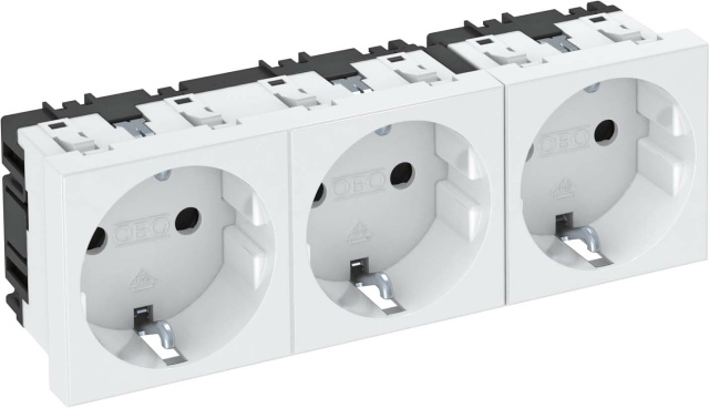 OBO Bettermann Vertr socket outlet 0 degrees, 3-way protective contact STD-D0 RW3 NEW