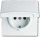 Busch-Jaeger Schuko socket outlet insert IP44 alpine white 20 EUGK-34-101 NEW