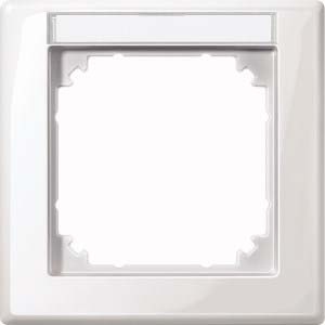 Merten Cadre 1p. pws/gl avec support dinscription 470119 NEUF