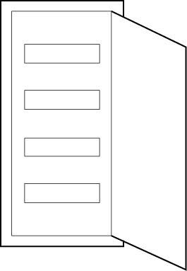 ABN Small distribution box flush-mounted with door A48UP NEW