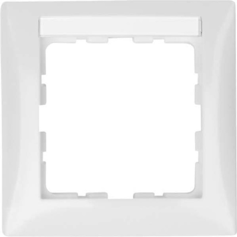 Berker Rahmen 1f. pws/gl m.Beschriftungsfeld 10118919 NEU