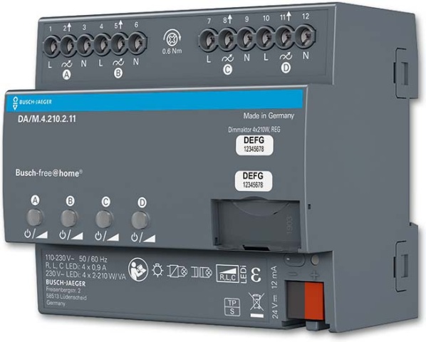Busch-Jaeger Dimmaktor 4-fach REG DA/M.4.210.2.11 NEU