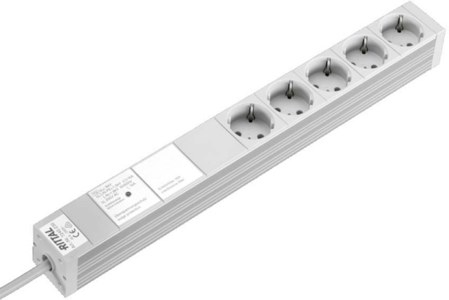 Striscia per prese Rittal, 5 prese, w.skip.p. DK 7240.230 NUOVO