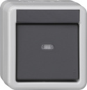 Gira KNX push-button BA 1-gang grey surface-mounted...