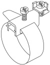 Kleinhuis earthing strap clamp with connection ring 37/1 NEW
