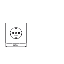 Jung Prise de courant CEBEC blanc alpin LS 1520 KI WW NEUF