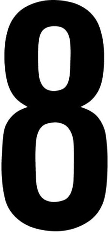 RZB Zimmermann dígito "8" sw 100mm 99222.013.8 NUEVO