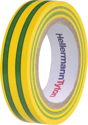 HellermannTyton Ruban isolant PVC vert-jaune Flex 15GNYE15x10m NOUVEAU