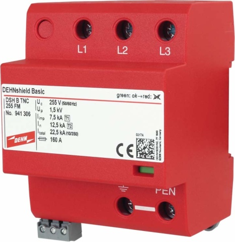 DEHN Applicationoptim.Kombi-Abl. type 1+2 Systèmes TN-C DSH B TNC 255 FM NEUF