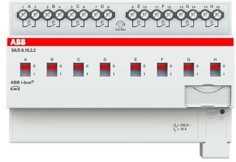 ABB Stotz S&J Switch actuator 8gang, 16A, REG SA/S8.16.2.2 NEW