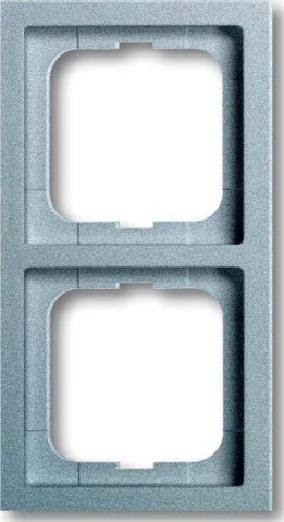 Busch-Jaeger frame 2-fold aluminium silver, fu.linear 1722-183K NEW