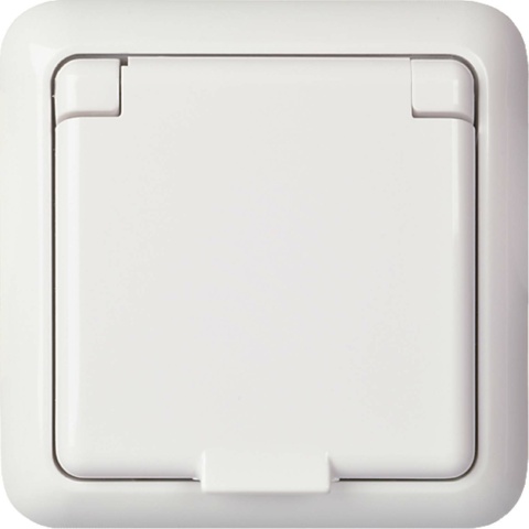 Elso flush-mounted socket outlet IP44 pure white 225044 NEW