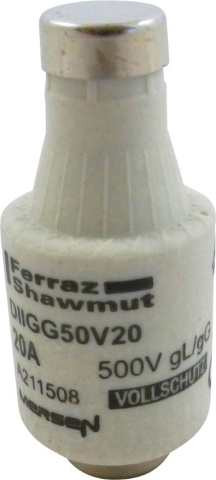 Mersen D-Sicherungseinsatz gG DII, 20A/AC500 DIIGG50V20 NEU