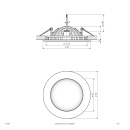 EVN Lichttechnik P-LED apparecchio da incasso a soffitto 3000K 350mA round ws DL15002 NUOVO