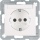 Berker SCHUKO socket outlet pws/gl w.labelling field 47498989 NEW
