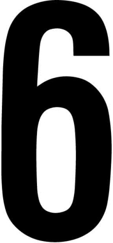 RZB Zimmermann cifra "6" sw 100mm 99222.013.6 NUOVO