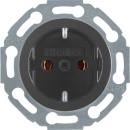Berker socket outlet bw/gl 1-fold 475501 NEW