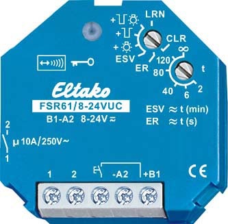 Interruptor de impulsos del actuador de radio Eltako. FSR61/8-24V UC NUEVO