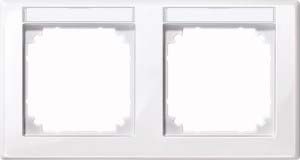 Merten frame 2f.aws/gl w.inscriptie drager 471225 NIEUW