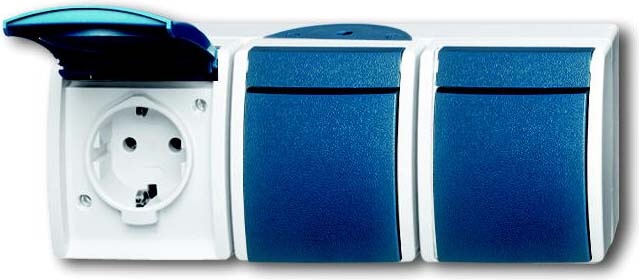 Busch-Jaeger Schuko gniazdo 3f. poziome 2300/3 EW-53 NOWOSC