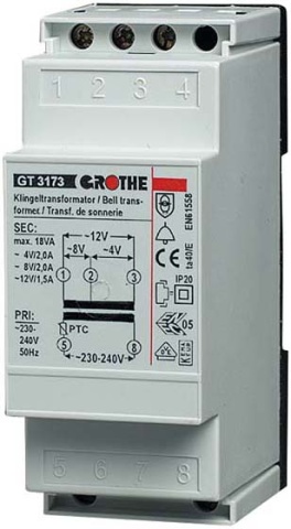 Grothe Transformator 4/8/12VAC, 2/2/1,5A GTN 3173 NEU