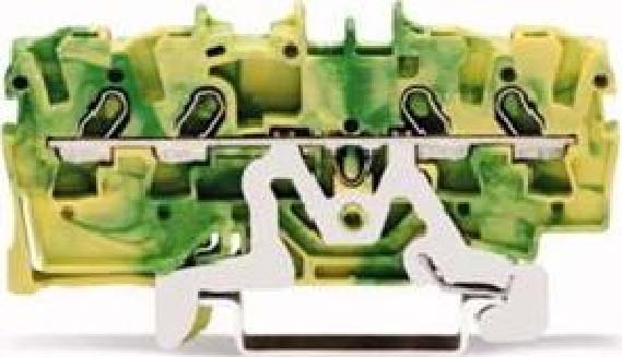 WAGO GmbH & Co. KG Protective conductor terminal 4-wire, TS 35 2001-1407 NEW