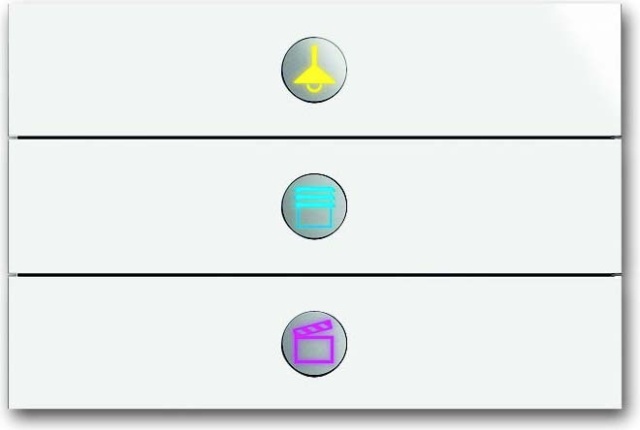 Busch-Jaeger operating element 3-gang studio white 6342-24G-101 NEW