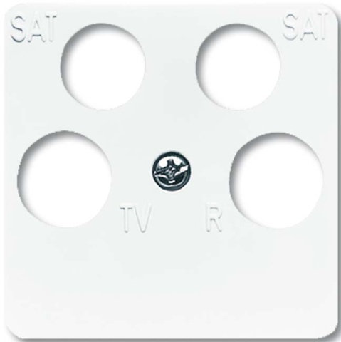 Placa central de Busch-Jaeger Antena aws, cuádruple 1743/10-04-214 NUEVO